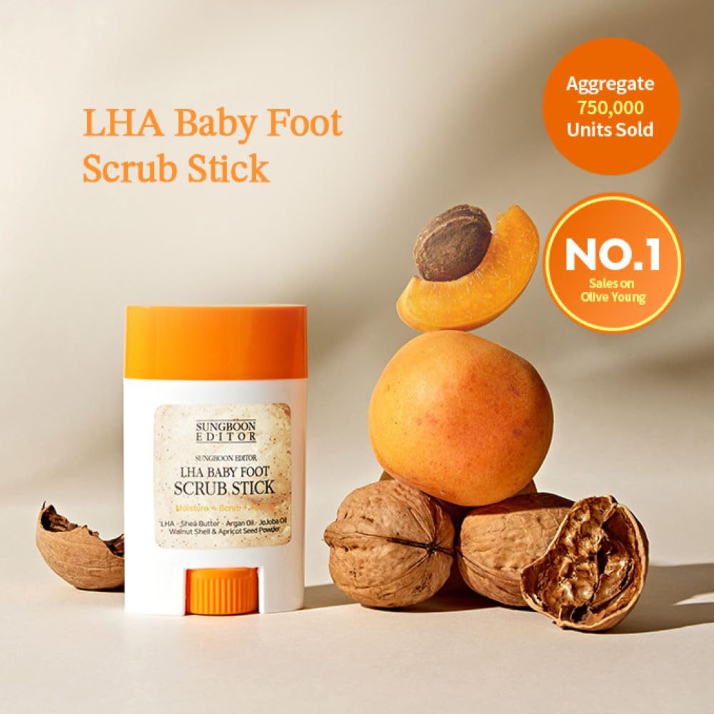 Sungboon Editor Lha Baby Foot Scrub Stick, Exfoliant Foot, Lha Chemical Peeling With No Peel-Off Remover, No Peeling-Off Foot Mask, Make Baby Feet, Remove Dead Skin Gently, Korean Skincare