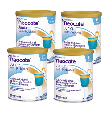 Neocate Junior - Powdered Hypoallergenic, Amino Acid-Based Toddler And Junior Formula - Unflavored - 14.1 Oz Can (Case Of 4)
