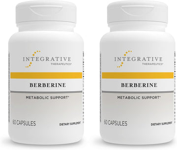 Integrative Therapeutics Berberine - 1000–1500 Mg Daily - Berberine Hcl Supplement For Metabolic Support* - Gluten-Free & Vegan Supplements For Men & Women - 60 Capsules, 2 Pack