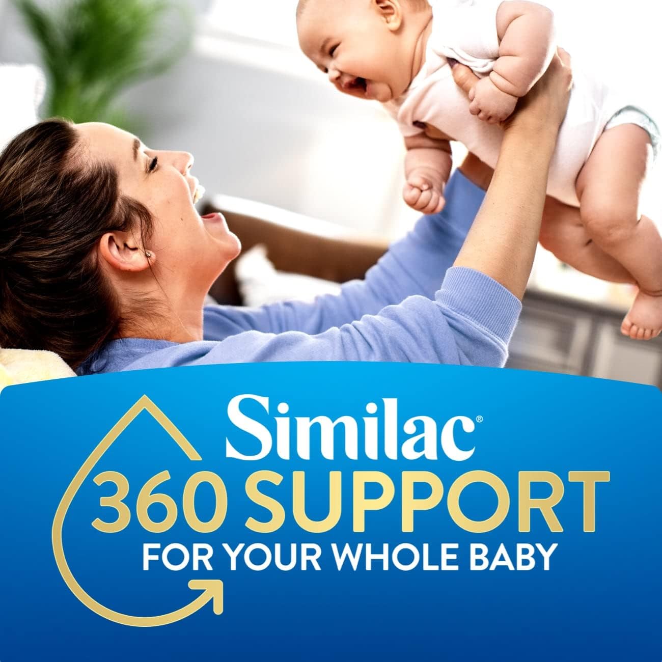 Similac 360 Total Care Infant Formula with 5 HMO Prebiotics, Our Closest Formula to Breast Milk, Non-GMO, Baby Formula Powder, 20.6-oz Tub : Baby