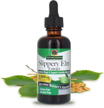 Nature'S Answer Alcohol-Free Slippery Elm 2   Extract | Soothes Mucous Membranes | Gluten-Free, Cruelty-Free, Kosher-Certified, Made In The Usa | Single Count