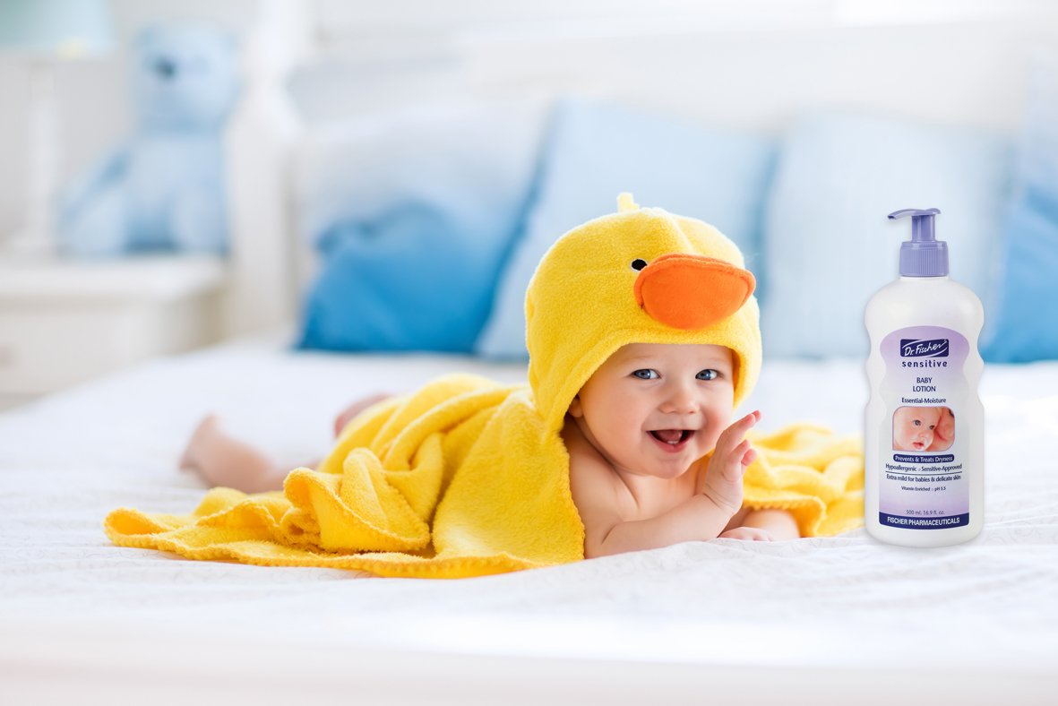 Dr. Fischer Sensitive Skin Baby Lotion, Natural And Calming For Newborns, Babies And Toddlers