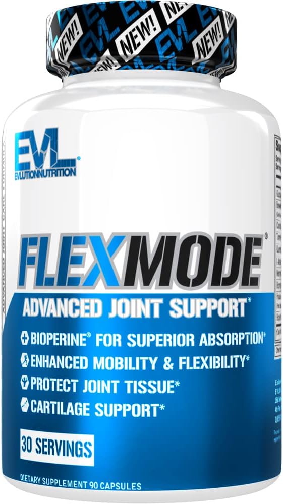 Evlution High Absorption Joint Support with Glucosamine, Chondroitin, MSM, Boswellia, Hyaluronic Acid - 30 Servings