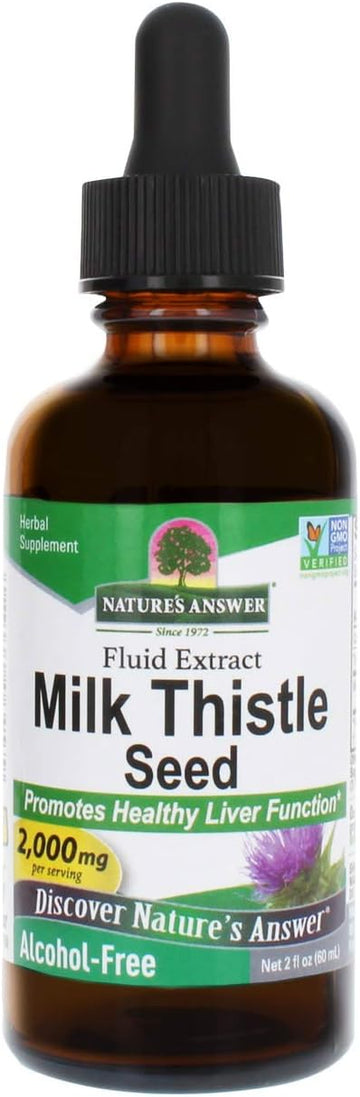 Nature'S Answer Milk Thistle Extract | Promotes Healthy Liver Function | Cleanse And Detox Supplement | Non-Gmo, Kosher Certified, Alcohol-Free& Gluten-Free (2   (Pack Of 1))
