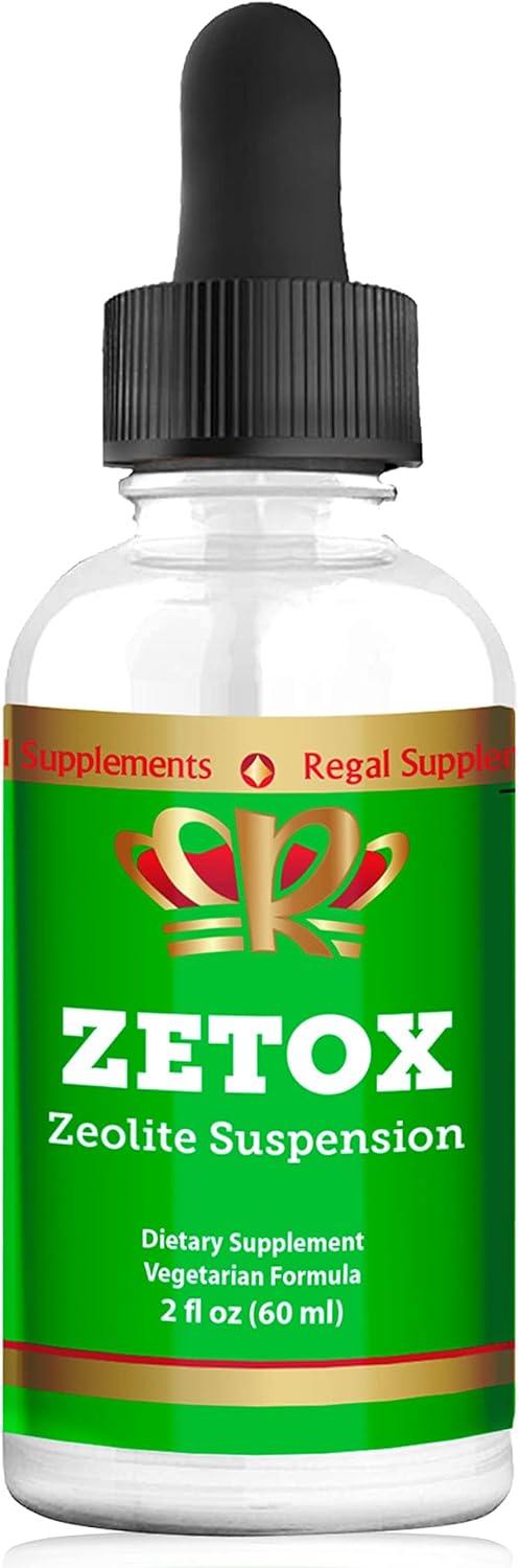 ZETOX | Zeolite Detox for Kids and Adults | Enhanced with Methyl Vitamin B12 and D3 | Premium Grade Liquid Clinoptilolite Zeolite Drops | Supports Gentle Daily Detox, Energy, and Focus (60 Servings)