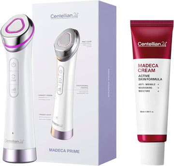 Centellian 24 Madeca Prime Facial Toning Device - 3-In-1 Ultra Light Microcurrent Device + Madeca Cream (Season 5, 1.7Fl Oz) - Centella Moisturizer With Teca For Dry & Sensitive Skin, Korean Skin Care