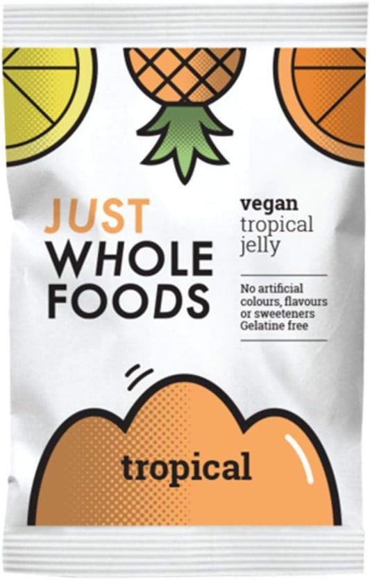 6 x Just Wholefoods Organic Tropical Real Fruit Flavoured Jelly Crystals 85g