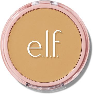 E.L.F. Halo Glow Powder Filter, Pressed Finishing Powder, Buildable Coverage, Crease-Resistant, Blurs The Appearance Of Pores, With Velour Puff And Mirror, Vegan & Cruelty-Free, Medium Neutral