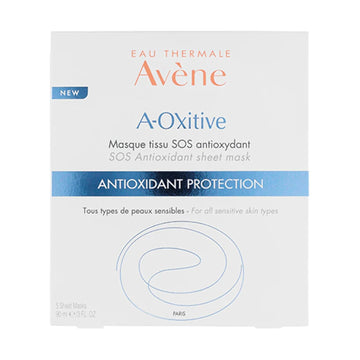 Avène A-Oxitive Sos Antioxidant Sheet Mask, Vitamin C & E, Hyaluronic Acid, Free Radical Protection