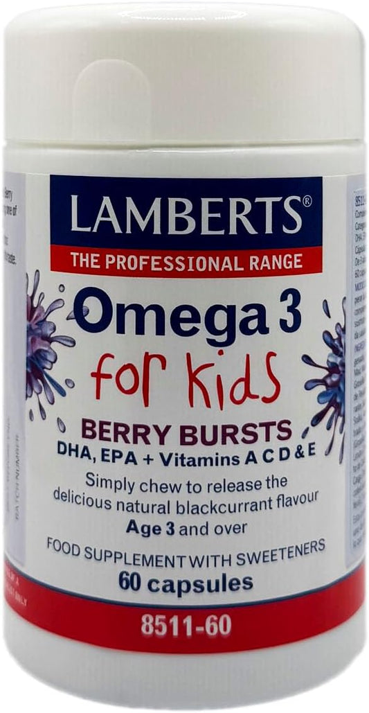 Lamberts Omega 3 For Kids Berry Bursts 60 Capsules