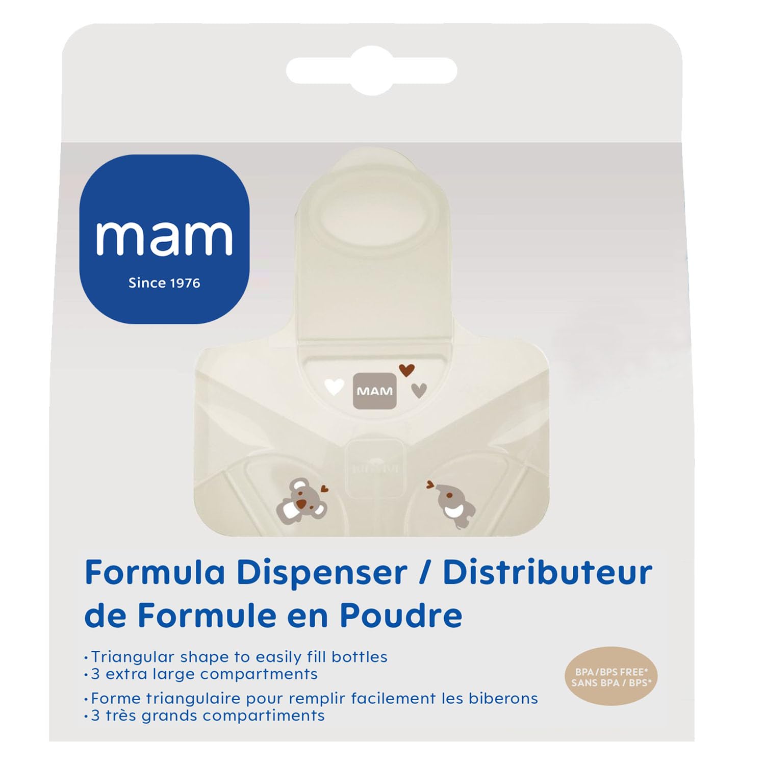 Mam Baby Spill-Proof Formula Dispenser With Snap-On Lid, Ideal For On-The-Go Feedings, Milk Powder Dispenser For Traveling : Baby