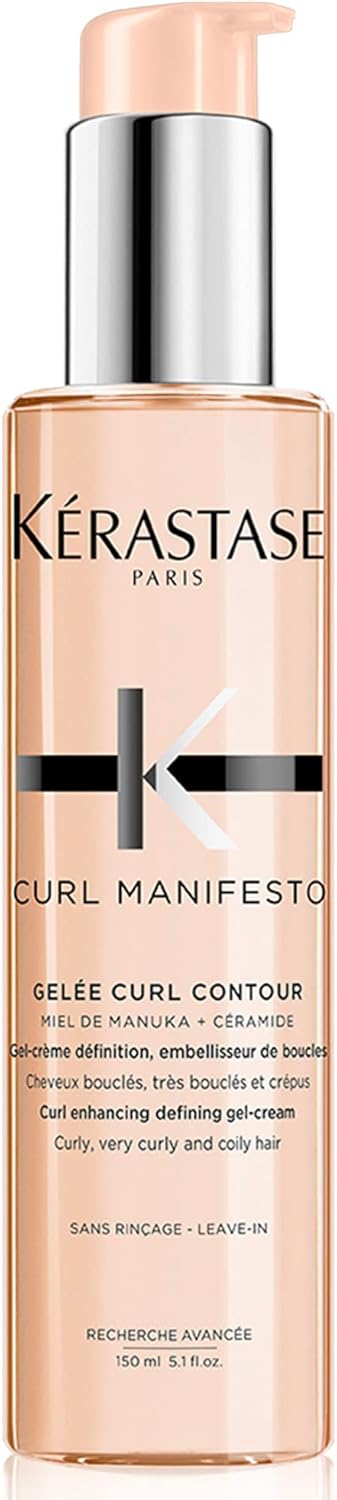 Kérastase Curl Manifesto, Medium Hold Gel Cream Mousse, Definition & Bounce, For Curly Hair, With Manuka Honey & Ceramide, Gelée Curl Contour, 150Ml