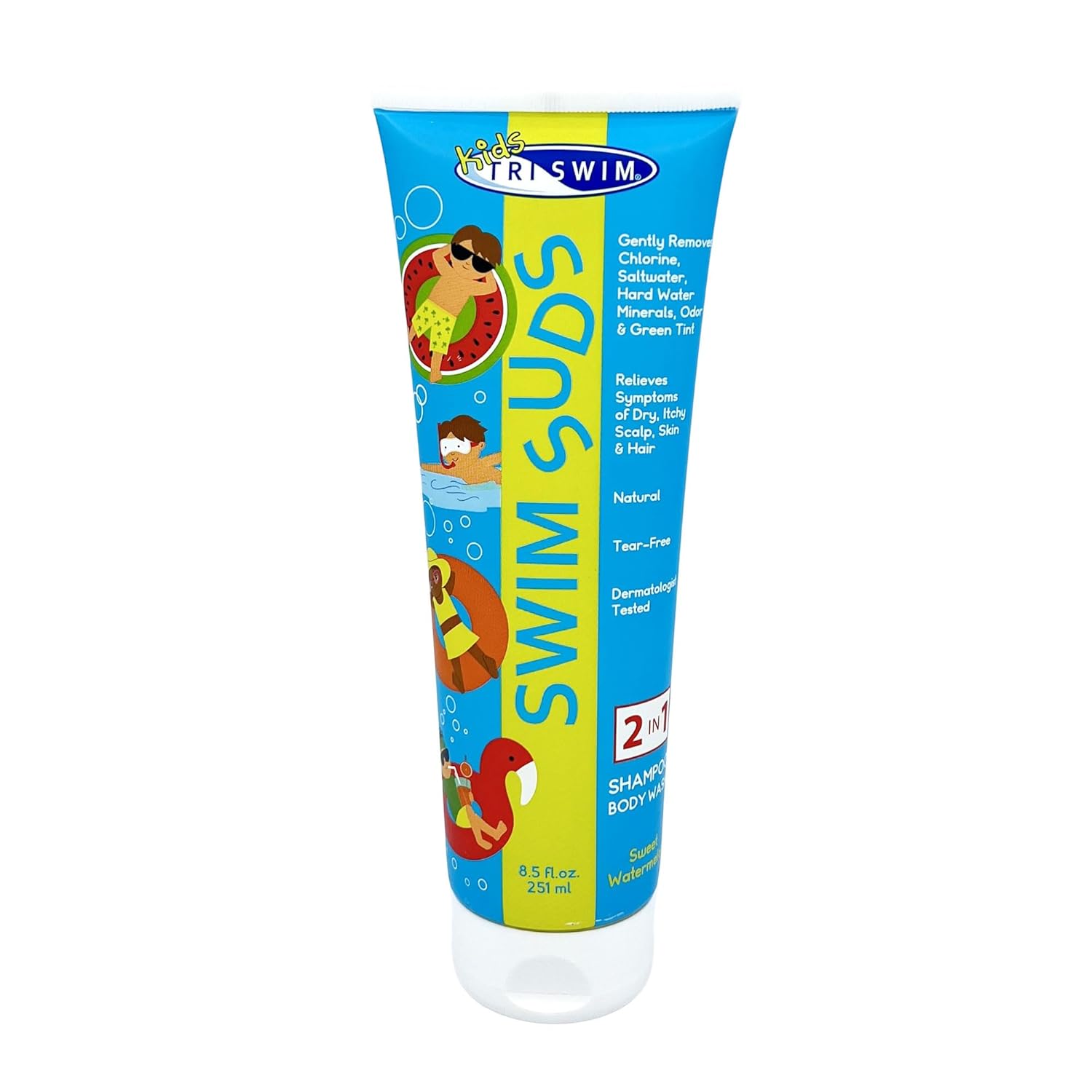 Triswim Swim Suds 2-In-1 Shampoo And Body Wash | Gently Removes Chlorine & Saltwater | Ensuring A Delightful Post-Swim Routine For Your Kids