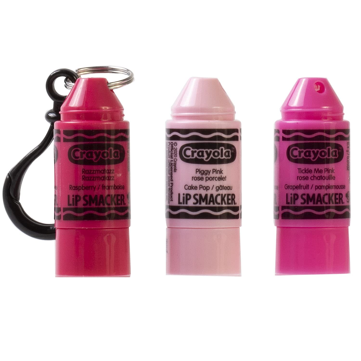 Lip Smacker Crayola Crayon Stackable Flavored Clear Balm Pink, Pinks, 0.03 Ounce