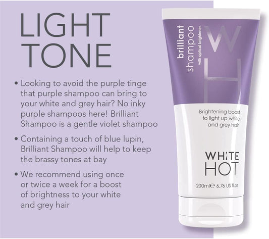 Brilliant Shampoo, 200Ml, Single Bottle, White Hot