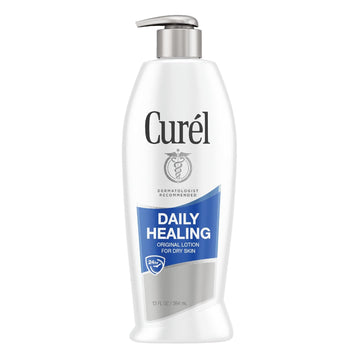 Curel Daily Healing Hand And Body Lotion, Moisturizer Nourishes Dry Skin With Advanced Ceramide Complex, Repairs Moisture Barrier, 13 Fl Ounces