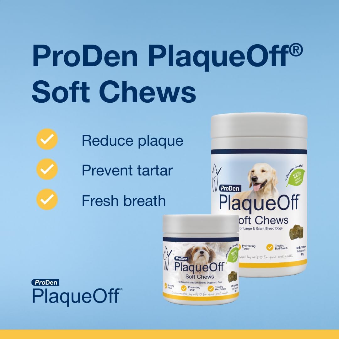 Proden PlaqueOff Dental Soft Chews For Large & Giant Dogs to help remove Bad breath, Plaque & Tarter :Pet Supplies