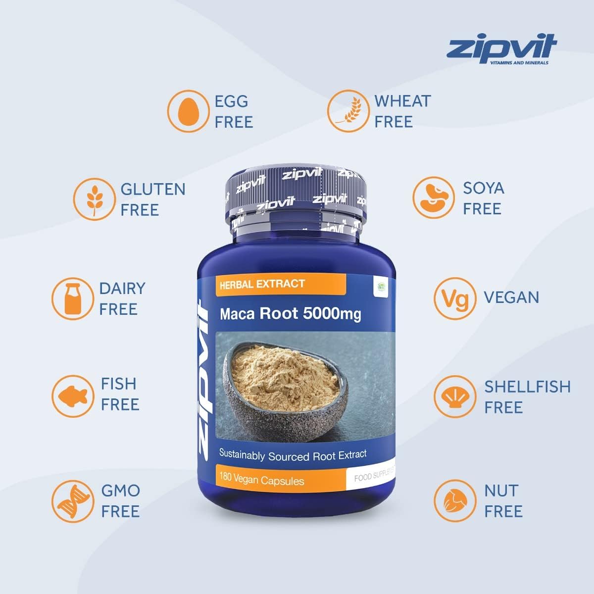 Zipvit Maca Root Capsules 5000mg, Black Maca and Yellow Maca Combination High Strength Maca Root Powder Extract. 180 Vegan Capsules, 6 Months Supply. Vegetarian Society Approved. : Amazon.co.uk: Health & Personal Care