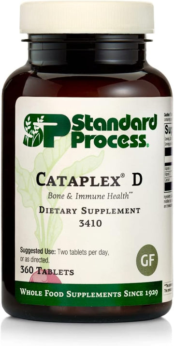 Standard Process Cataplex D - Whole Food Immune Support, Digestive Health, Bone Strength And Bone Health With Cholecalciferol, Calcium Lactate, And Ascorbic Acid - Vegetarian - 360 Tablets