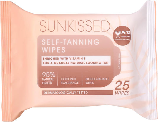 Sunkissed Self-Tanning Wipes 25 Pack