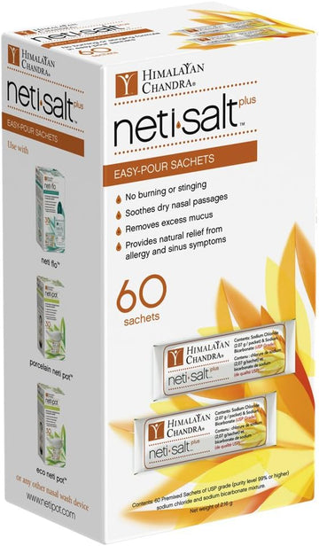 Himalayan Chandra Neti Salt Plus Refill Sachet 60Ct