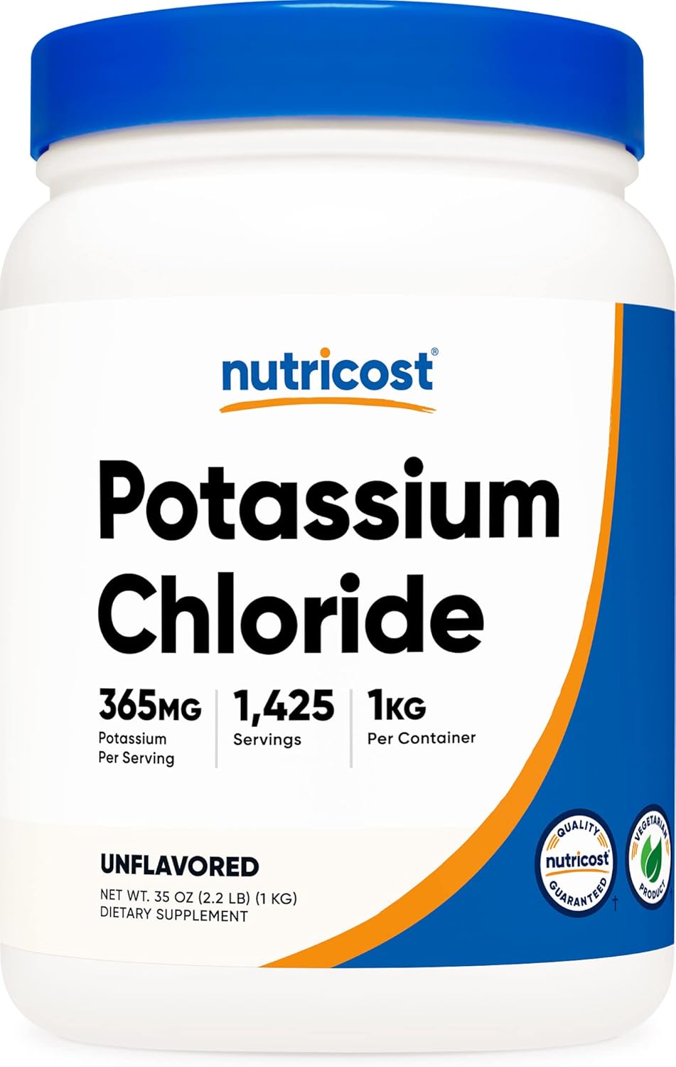 Nutricost Potassium Chloride Powder 1Kg - Gluten Free, Non-Gmo