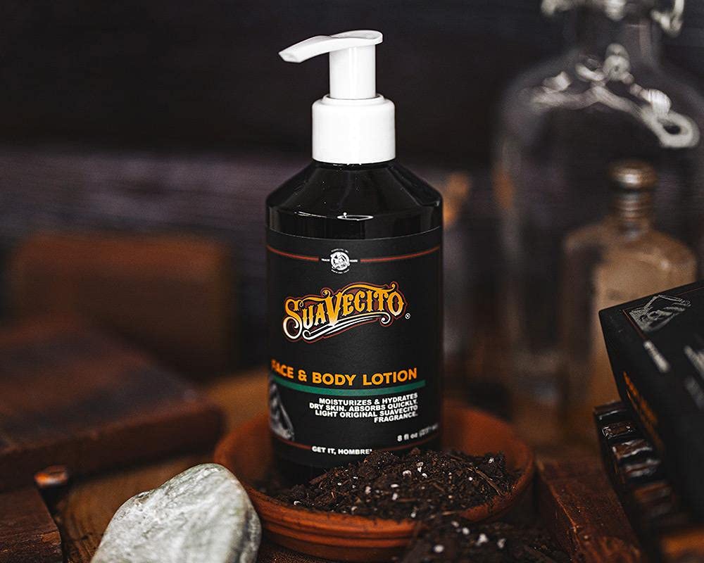 Suavecito Face & Body Lotion 8 Oz. Pump Bottle - Original Scent, Skincare Lightweight Moisturizes Dry Skin, Hydrates, No Greasy Residue - Abrosbs Quickly : Beauty & Personal Care