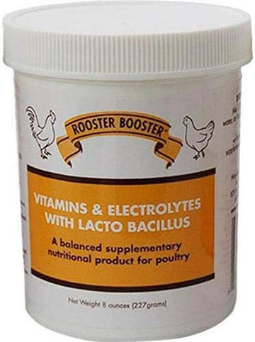 Rooster Booster Vitamins and Electrolytes with Lactobacillus, Natural, 8 oz. : Pet Supplies