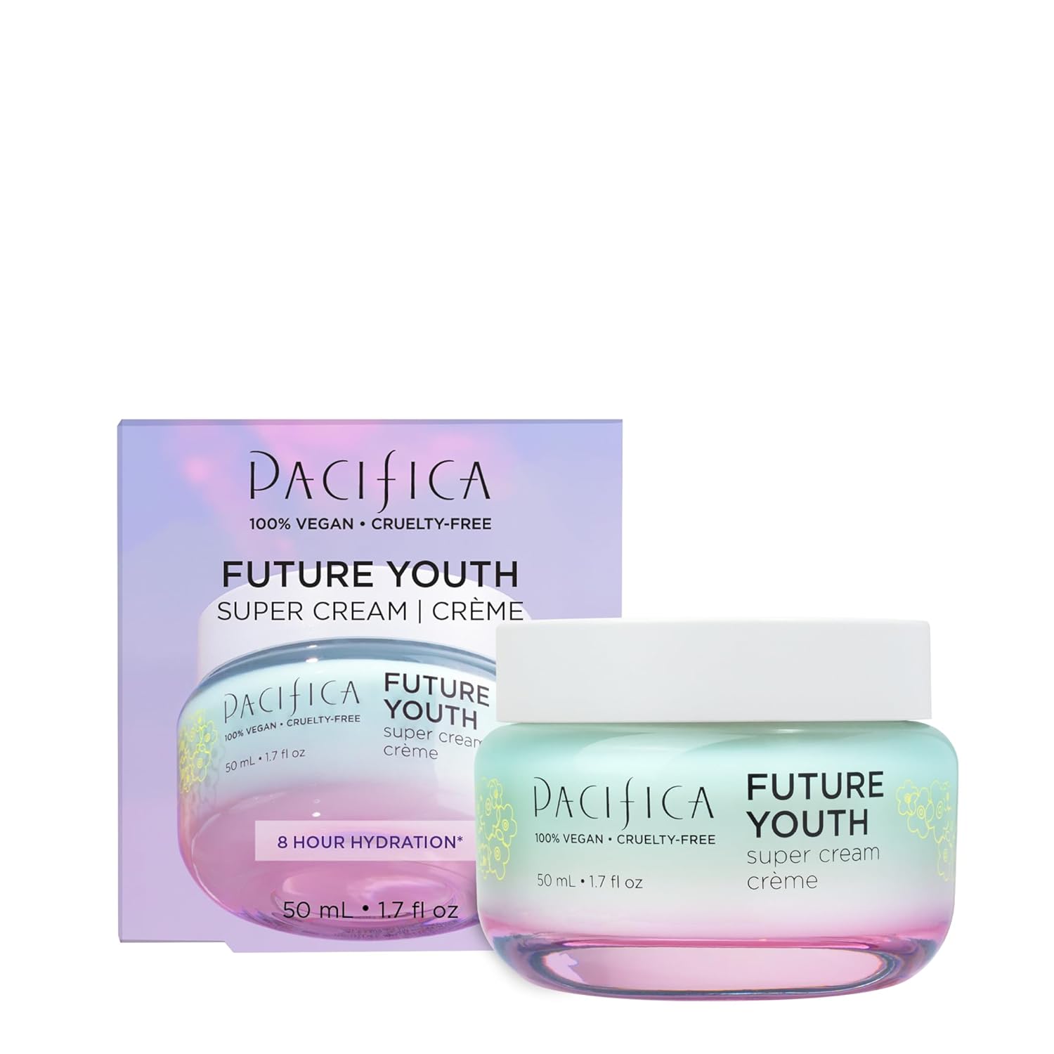 Pacifica Beauty Future Youth Super Cream, Daily Face Moisturizer, Skincare, Hydrating, Aging Skin, Lightweight, Firming Cream, Face Cream, For Aging And All Skin Types, Vegan, 1.7 Fl Oz (1 Count)