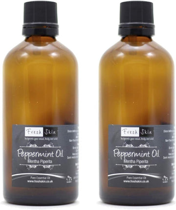 Freshskin Beauty Ltd | Peppermint Essential Oil 200Ml (2 X 100Ml) Mentha Piperita - 100% Pure & Natural Essential Oils