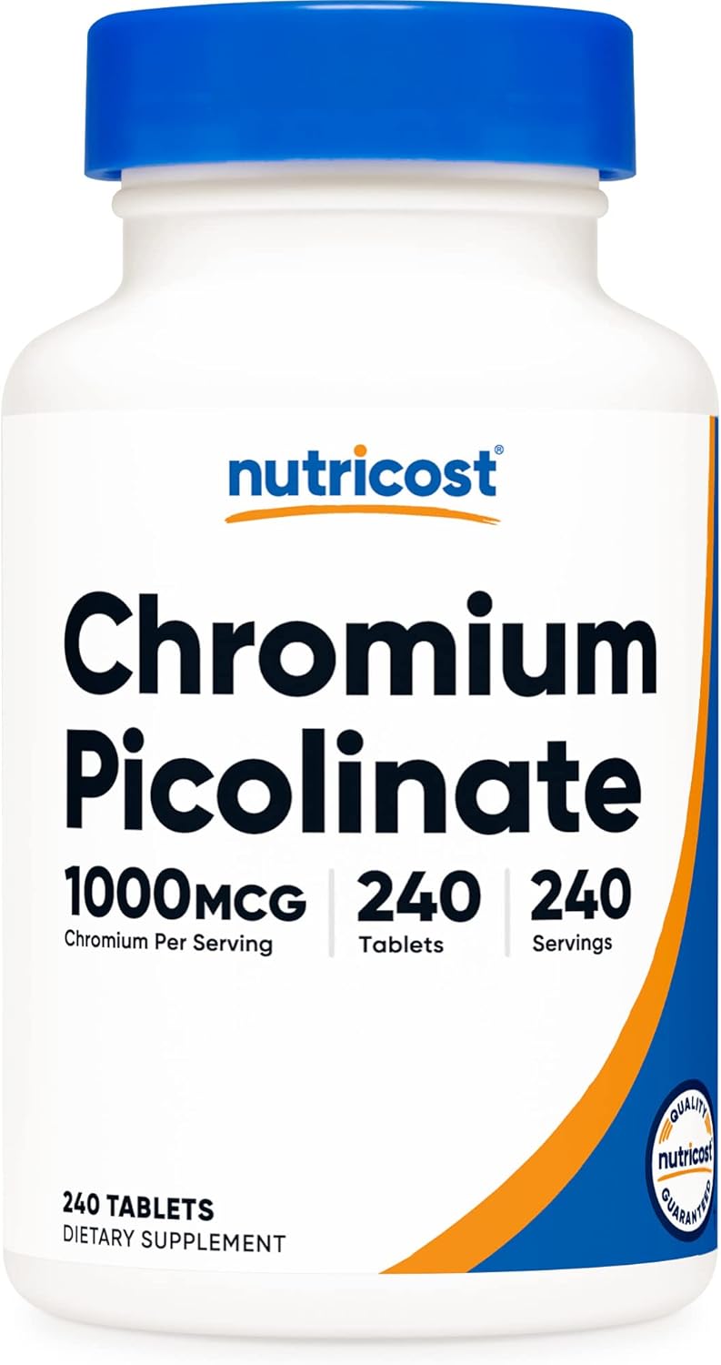 Nutricost Chromium 1000mcg, 240 Tablets - Gluten Free, Non-GMO