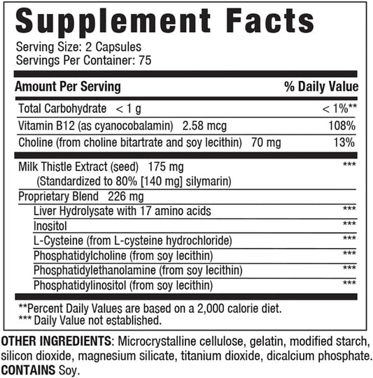Liverite Liver Aid With Milk Thistle 2-Pack 150 Capsules (Total 300), Liver Support, Liver Cleanse, Liver Care, Improves Energy