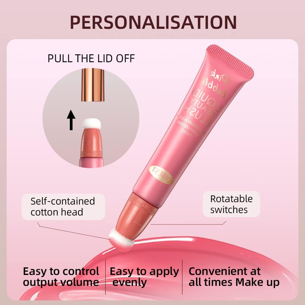 Liquid Blush Wand Face Liquid Blush with Cushion Applicator Lightweight Soft Waterproof Blendable Rouge Liquid Blush Stick for Eyeshadow Cheeks And Lips Multi-Use Makeup (Sweet Rose Pink) : Amazon.co.uk: Beauty