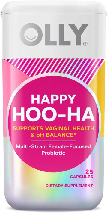 Olly Happy Hoo-Ha Capsules, Probiotic For Women, 25 Capsules (Pack Of 1)