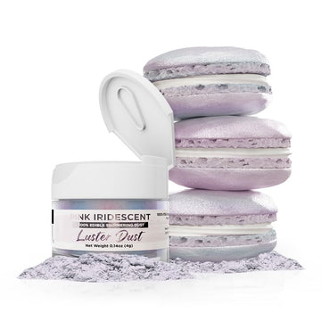 Luster Dust - Silver Sage (4G 1X Jar) | Edible Vegan Dust & Paint For Cake Decorating, Ice Cream, Desserts, Cocktails And Beverages By Bakell
