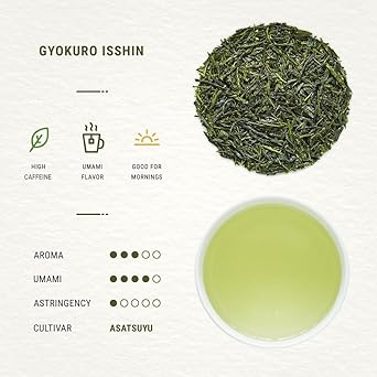Senbird Organic Gyokuro, Japanese Shade Grown Green Tea - Isshin From Kyoto Japan - Imperial Loose Leaf Green Tea In Airtight Tea Tin (1.76Oz/50G)