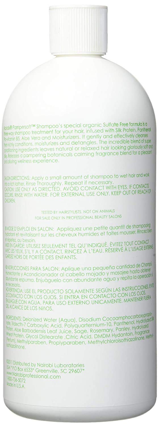 Nairobi Pamper Moisturizing Conditioning Shampoo 32 Oz. Shampoo Unisex : Foundation Makeup : Beauty & Personal Care