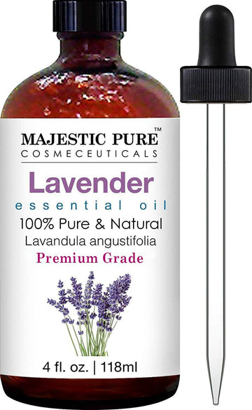 MAJESTIC PURE Lavender Essential Oil from Bulgaria, Premium Grade, Pure and Natural Premium Quality Oil, 4 Fl Oz