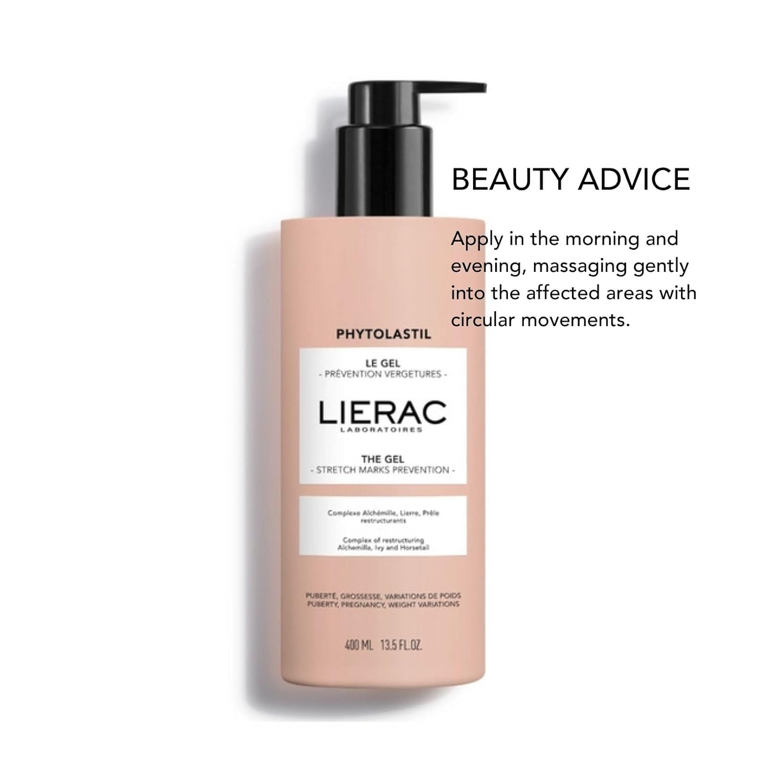 Lierac Phytolastil Stretch Mark Minimizes Concentrate, Firms Skin, Fades Cellulite, Diminishes Stretch Marks On Breasts, Stomach, Hips, Buttocks & Thighs, Hydrating Solution For All Skin Types - 100Ml : Beauty & Personal Care