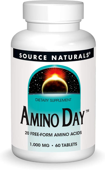 Source Naturals Amino Day - 20 Free Form Amino Acids Supports Quality Dieting During Nutrition - 60 Tablets