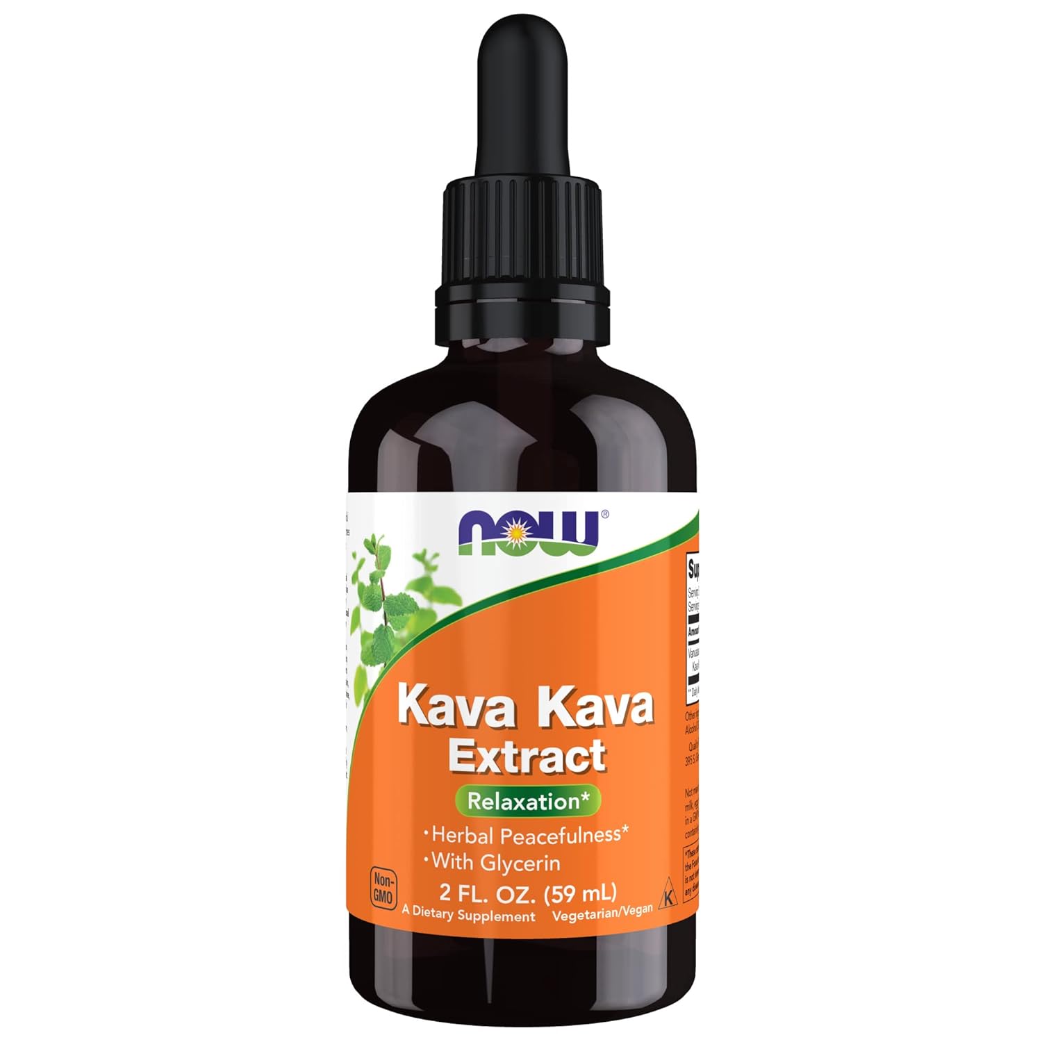 Now Foods Supplements, Kava Kava Liquid Extract With Glycerin, Dropper Included, Relaxation*, 2-Ounce