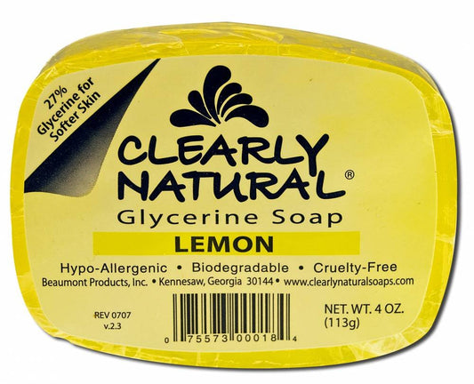 Clearly Natural Glycerine Bar Soap Lemon - 4 Oz : Bath Soaps : Beauty & Personal Care