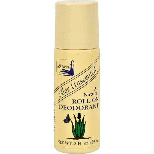 Alvera, All Natural Roll-On Deodorant, 89Ml Bottle - Aloe Unscented