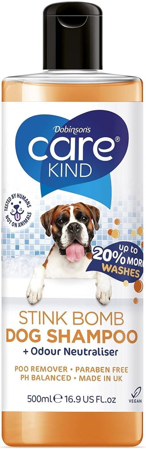 Carekind Stink Bomb Shampoo Pet Shampoo With Odour Neutraliser, Fox Poo Shampoo For Dogs With Dog Perfume, Dog Shampoo For Sensitive Skin & Dog Grooming Puppy