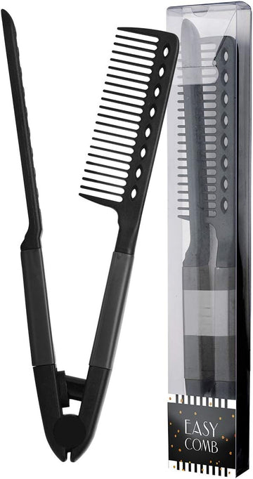 Herstyler Hair Straightening Comb - Straightener Comb For Flat Iron - Makes Styling Easy - Get Straight Hair In Minutes (Purple)