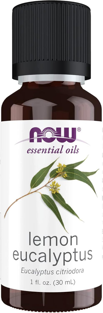 Now Essential Oils, Lemon Eucalyptus Oil, Refershing Aromatherapy Scent, Steam Distilled, 100% Pure , Vegan, Child Resistant Cap, 1-Ounce