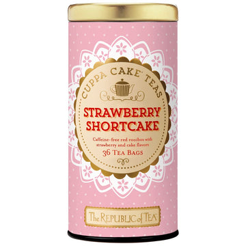 The Republic Of Tea - Strawberry Shortcake Cuppa Cake Herbal Tea, 36 Tea Bags