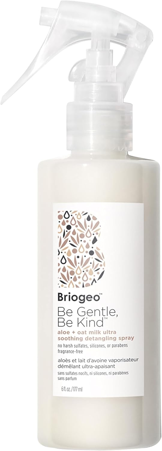Briogeo Be Gentle Be Kind Aloe + Oat Milk Ultra Soothing Detangling Spray, Fragrance Free, Hypoallergenic And Dermatologist-Approved, Vegan, Phalate & Paraben-Free - 174Ml