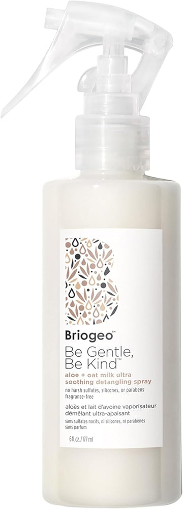 Briogeo Be Gentle Be Kind Aloe + Oat Milk Ultra Soothing Detangling Spray, Fragrance Free, Hypoallergenic And Dermatologist-Approved, Vegan, Phalate & Paraben-Free - 174Ml