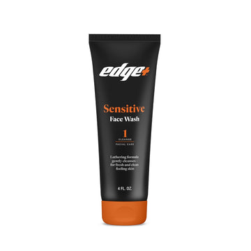 Edge+ Mens Sensitive Skin Face Wash, 4 Oz, Fragrance-Free Mens Face Wash, Gently Cleanses Skin